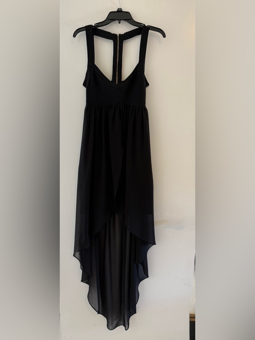 Black High-Low Sleeveless Dress